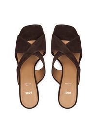 BOSS Klapki Charlize Samule 50563356 Brązowy. Kolor: brązowy. Materiał: zamsz, skóra #3