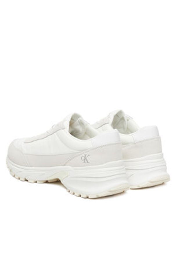 Calvin Klein Jeans Sneakersy Hike Runner Casual Ny-Su YM0YM01292 Biały. Okazja: na co dzień. Kolor: biały. Materiał: skóra