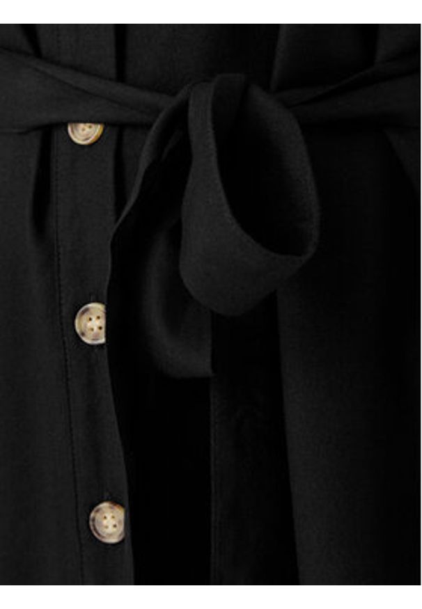 Vero Moda Sukienka koszulowa Bumpy 10325828 Czarny Regular Fit. Kolor: czarny. Materiał: wiskoza. Typ sukienki: koszulowe