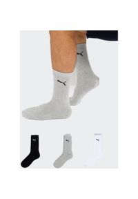 Skarpety Puma Sport 3 pack. Kolor: biały, wielokolorowy, czarny, szary