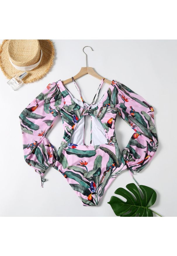 Intica - Strój kąpielowy z długim rękawem UV ochrona szybkoschnący Zwaanhilde. Kolor: wielokolorowy. Materiał: materiał. Długość: długie