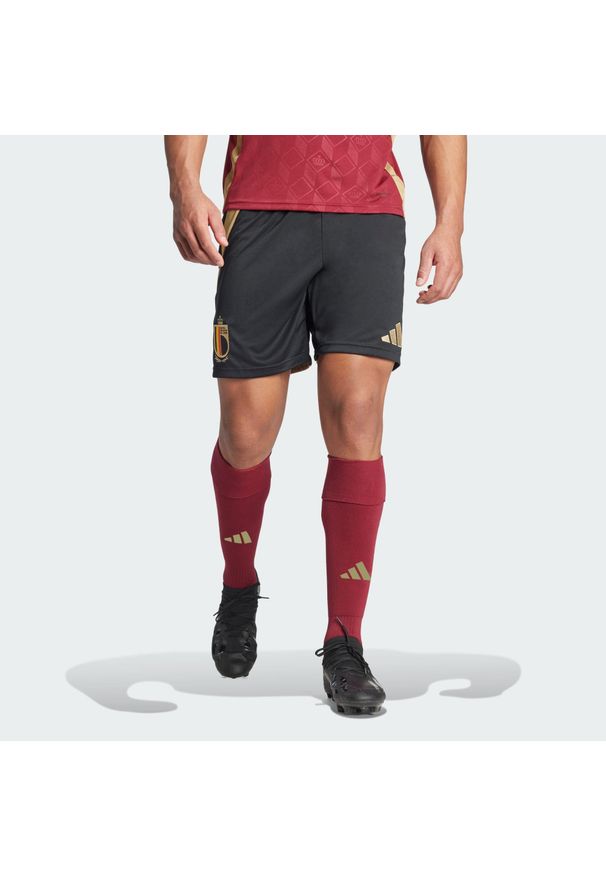 Adidas - Szorty Belgium 24 Home. Kolor: czarny. Materiał: materiał. Sport: piłka nożna