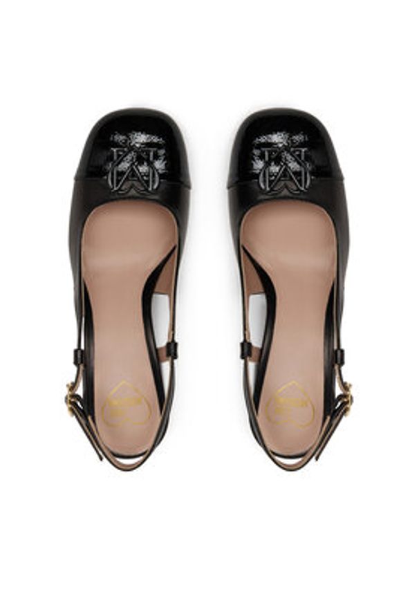 Love Moschino - LOVE MOSCHINO Czółenka JA10117G1MIE300A Czarny. Kolor: czarny. Materiał: skóra