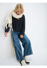 Sinsay - Spodnie wide leg z efektem sprania - Inny