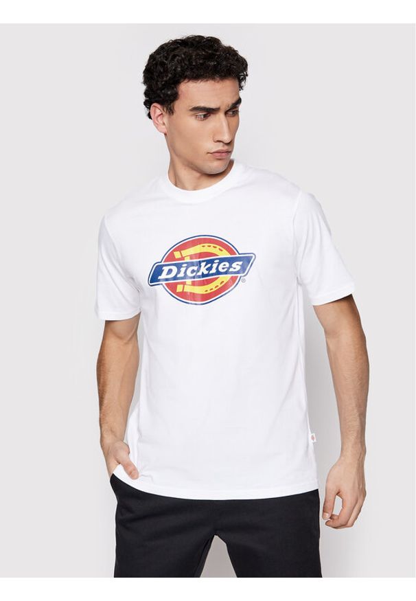 Dickies T-Shirt Icon Logo DK0A4XC9WHX1 Biały Regular Fit. Kolor: biały. Materiał: bawełna