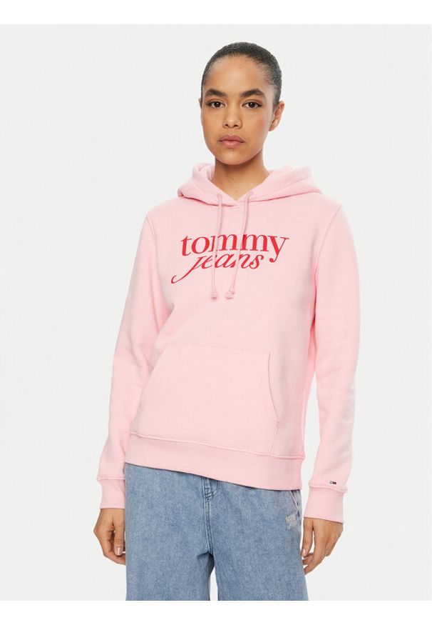 Tommy Jeans Bluza DW0DW20170 Różowy Regular Fit. Kolor: różowy. Materiał: bawełna