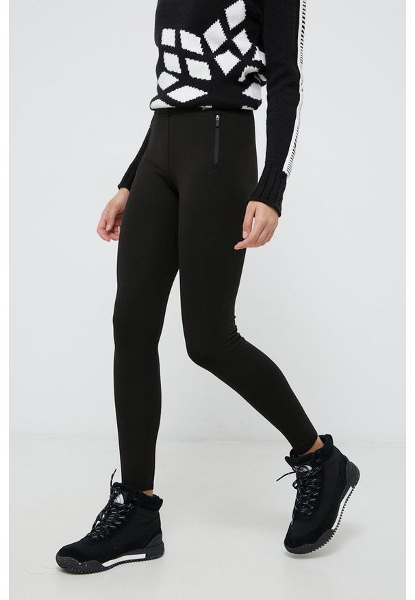 Newland - Legginsy. Kolor: czarny. Materiał: dzianina, materiał