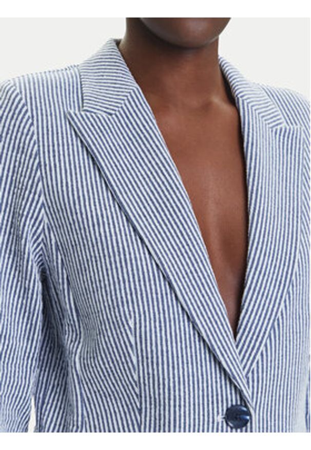 Olsen Marynarka 15001434 Niebieski Regular Fit. Kolor: niebieski. Materiał: bawełna, syntetyk