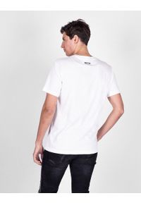 Les Hommes T-shirt "Vertical Line" | LJT201 700P | Vertical Line | Mężczyzna | Biały. Okazja: na co dzień. Kolor: biały. Materiał: bawełna. Wzór: nadruk. Styl: casual #6