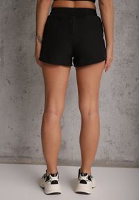 Renee - Czarne Szorty w Sportowym Stylu z Siateczką i Podszewką Elishka. Okazja: na co dzień, na spacer. Kolor: czarny. Styl: sportowy #6