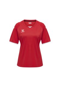 Koszulka damska Hummel hmlhmlCORE volley. Kolor: różowy, czerwony, wielokolorowy. Długość rękawa: krótki rękaw. Długość: krótkie. Sport: piłka nożna #1