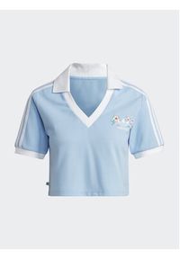 Adidas - adidas Polo Crop Polo Shirt IP3756 Niebieski. Typ kołnierza: polo. Kolor: niebieski. Materiał: syntetyk