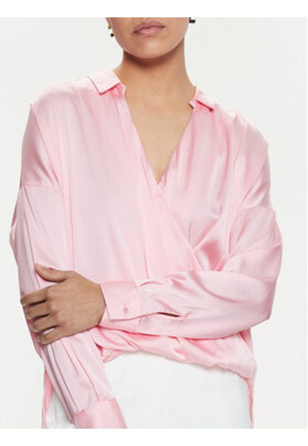 Imperial Koszula CJF4HDG Różowy Relaxed Fit. Kolor: różowy. Materiał: syntetyk