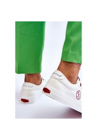Damskie Materiałowe Tenisówki Cross Jeans LL2R4043 Białe. Zapięcie: sznurówki. Kolor: biały. Materiał: materiał. Szerokość cholewki: normalna. Styl: klasyczny #4