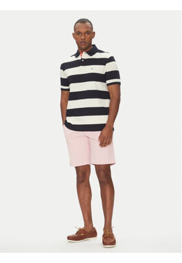 TOMMY HILFIGER - Tommy Hilfiger Szorty materiałowe Brooklyn MW0MW23563 Różowy Regular Fit. Kolor: różowy. Materiał: bawełna