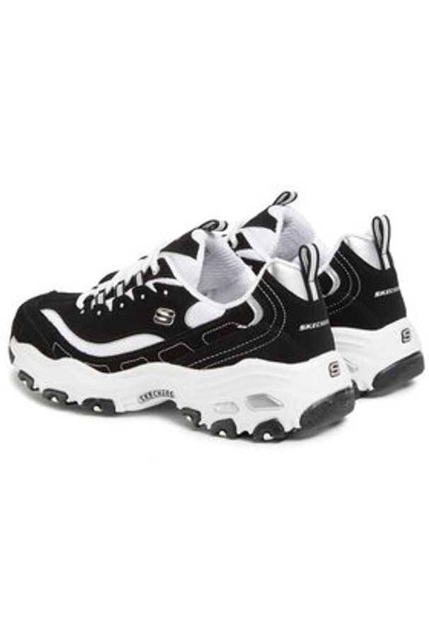 skechers - Skechers Sneakersy D'lites 52675/BKW Czarny. Kolor: czarny. Materiał: skóra