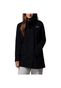 columbia - Kurtka damska Columbia Panorama Lon Sherpa Fleece 1862582010 - czarna. Kolor: czarny. Materiał: puch, poliester, polar. Sezon: zima, jesień