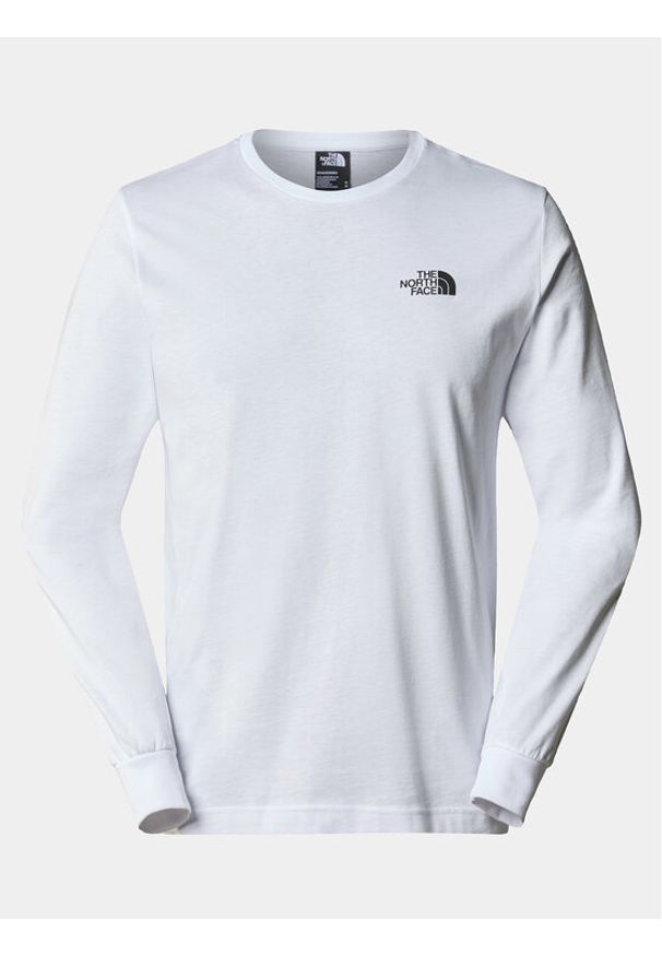 The North Face Longsleeve Easy NF0A87N8 Biały Regular Fit. Kolor: biały. Materiał: bawełna. Długość rękawa: długi rękaw