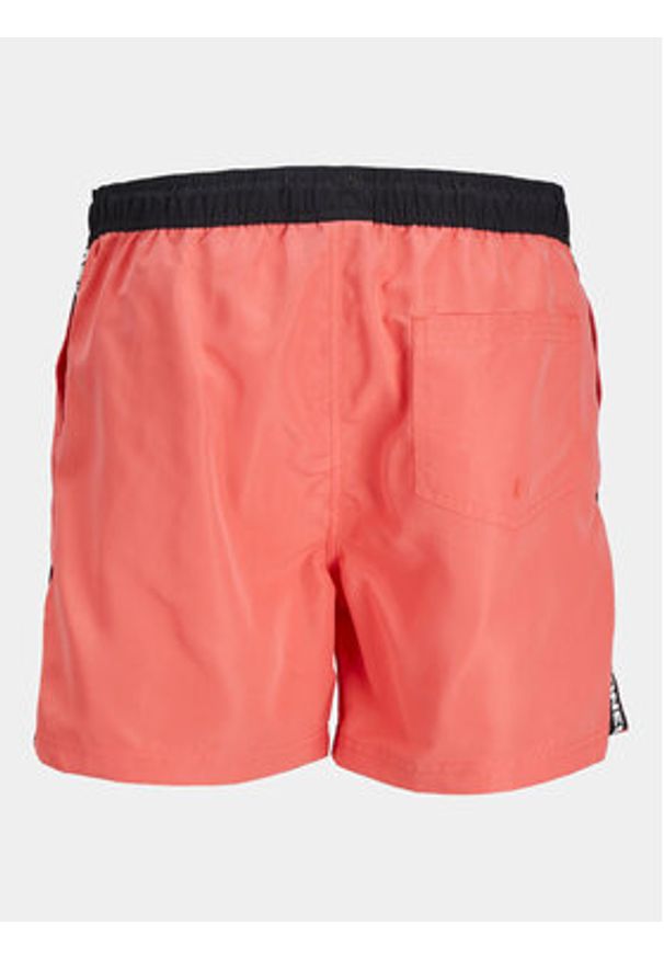 Jack & Jones - Jack&Jones Szorty kąpielowe Fiji 12253129 Różowy Regular Fit. Kolor: różowy. Materiał: syntetyk