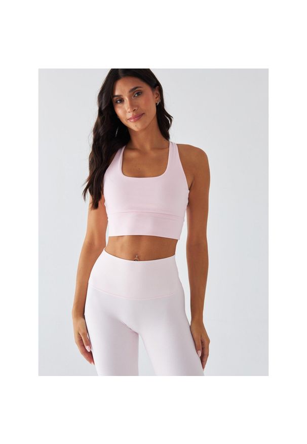 BESHAPED - Stanik Sportowy BeShaped Morning Dew. Kolor: różowy. Materiał: nylon, elastan. Sport: bieganie