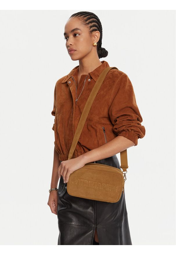 Patrizia Pepe Torebka 8B0254/L152-B768 Beżowy. Kolor: beżowy. Materiał: skórzane, zamszowe