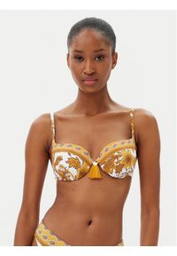 SELMARK - Selmark Góra od bikini BM217 Żółty. Kolor: żółty. Materiał: syntetyk