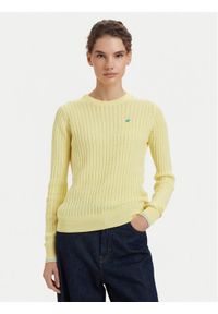 Beverly Hills Polo Club Sweter P-SS26W-M537390 Żółty Regular Fit. Typ kołnierza: polo. Kolor: żółty. Materiał: bawełna #1