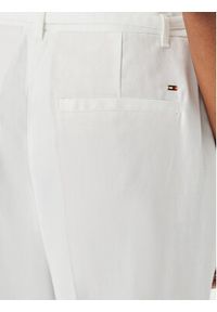 TOMMY HILFIGER - Tommy Hilfiger Spodnie materiałowe WW0WW48884 Biały Wide Leg. Kolor: biały. Materiał: bawełna #5