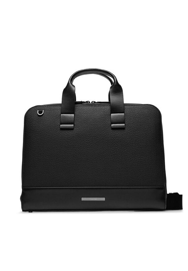 Calvin Klein Torba na laptopa Modern Bar Slim Laptop Bag K50K511246 Czarny. Kolor: czarny. Materiał: skóra