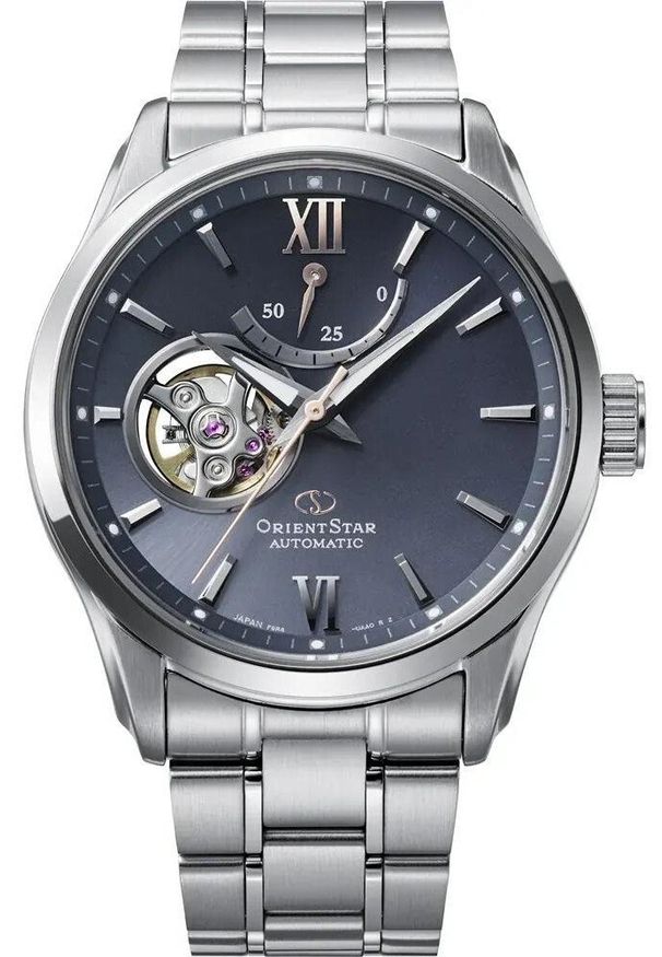 Zegarek Orient Star Zegarek męski Orient Star RE-AT0021L00B srebrny. Kolor: srebrny