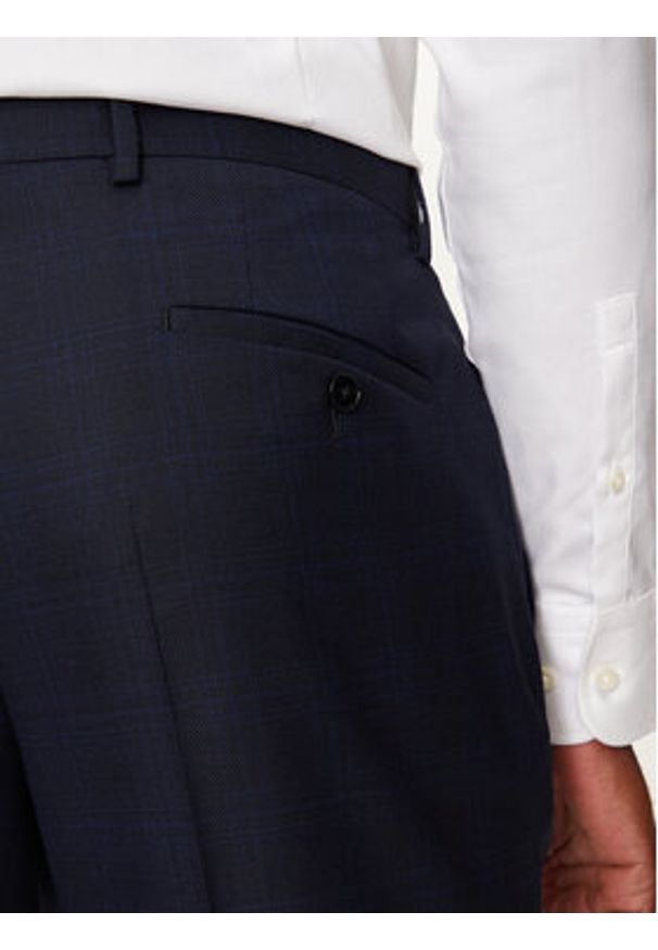 BOSS - Boss Garnitur 50528126 Granatowy Slim Fit. Kolor: niebieski. Materiał: wełna