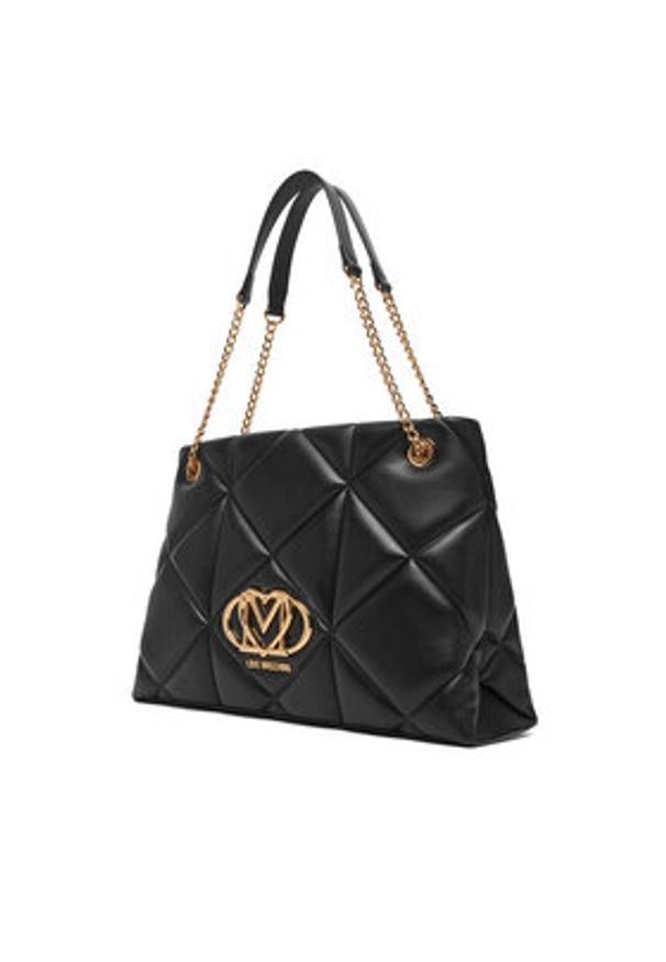 Love Moschino - LOVE MOSCHINO Torebka JC4040PP0NLC0000 Czarny. Kolor: czarny. Materiał: skórzane