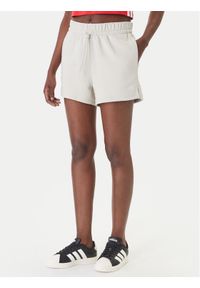 Adidas - adidas Szorty sportowe Essentials Small Logo Feel Cozy JC5931 Beżowy Regular Fit. Kolor: beżowy. Materiał: bawełna #1