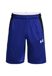 Spodenki koszykarskie męskie Under Armour Baseline 10". Kolor: niebieski, wielokolorowy