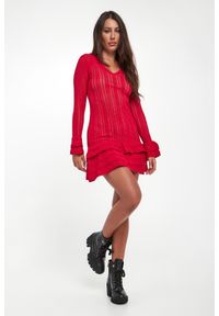 Twinset Milano - Sukienka ażurowa mini TWINSET. Wzór: ażurowy. Długość: mini #1