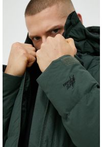 Rip Curl kurtka puchowa męska kolor zielony zimowa. Typ kołnierza: kaptur. Kolor: zielony. Materiał: puch. Sezon: zima #4