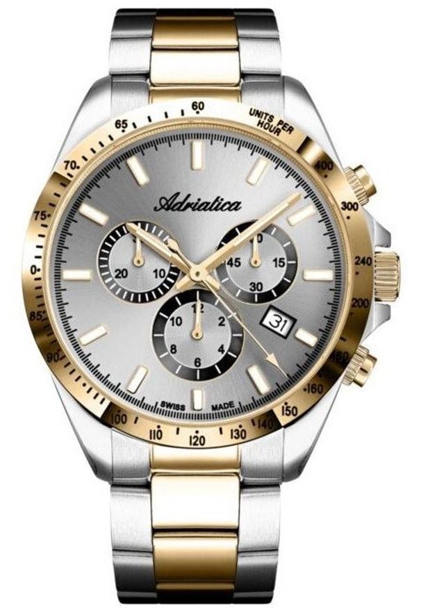 Zegarek Adriatica Zegarek męski Adriatica A1053.2117CH srebrny. Kolor: srebrny