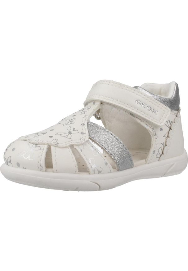 Sandały Geox Model B Sandal Zapito Girl Kolor Biały. Kolor: biały. Materiał: tkanina