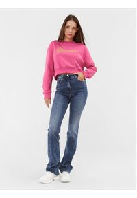 Guess Bluza W3BQ13 KB681 Różowy Regular Fit. Kolor: różowy. Materiał: bawełna, syntetyk