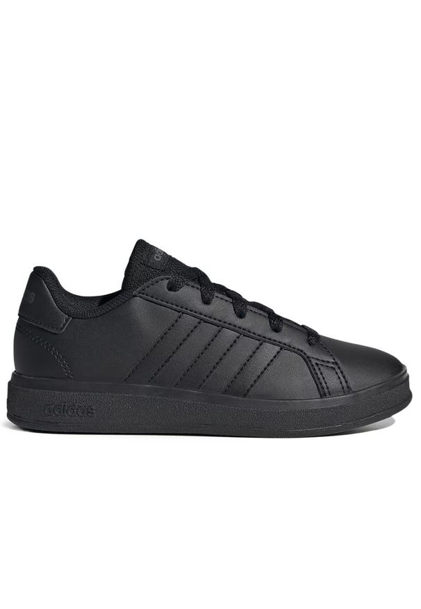 Adidas - Buty adidas Grand Court Lifestyle Tennis Lace-Up FZ6159 - czarne. Kolor: czarny. Materiał: guma, syntetyk, materiał. Szerokość cholewki: normalna