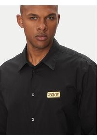 Versace Jeans Couture Koszula 78GALYR1 Czarny Slim Fit. Kolor: czarny. Materiał: bawełna