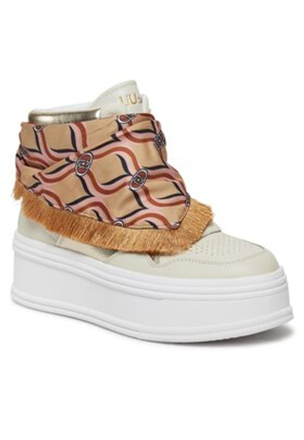 Liu Jo Sneakersy Selma 02 BF3131 PX406 Beżowy. Kolor: beżowy. Materiał: skóra