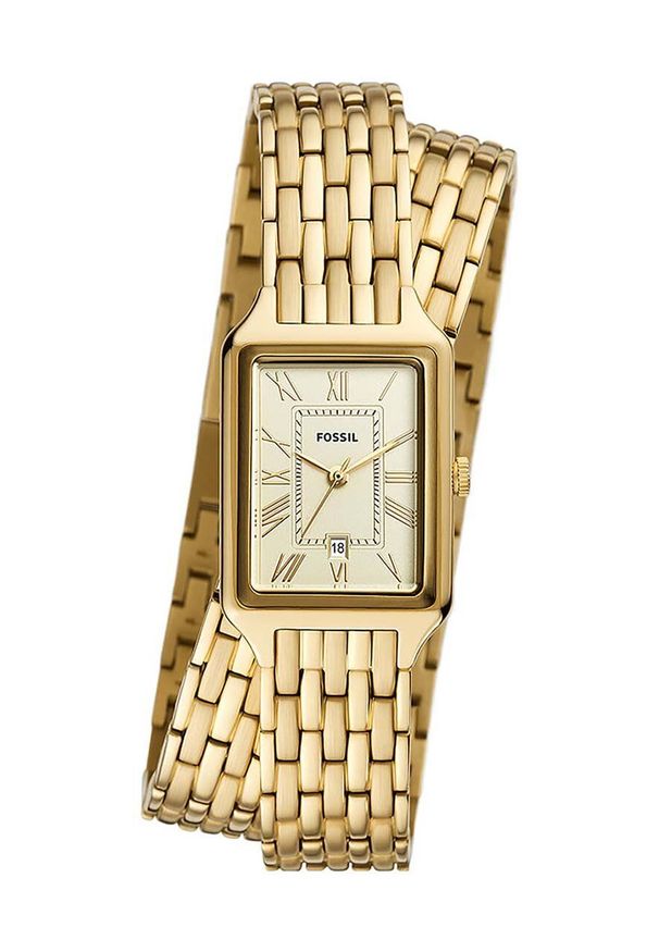 Fossil zegarek damski kolor złoty. Kolor: złoty. Materiał: materiał