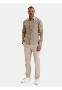 Aeronautica Militare Koszula 261CA1321UCT03089 Beżowy Regular Fit. Kolor: beżowy. Materiał: len #3