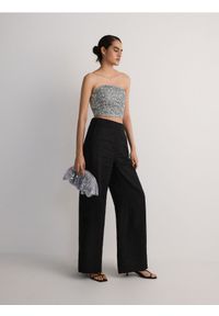 Reserved - Top bandeau z cekinami - szary. Kolor: szary #1