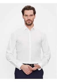 Calvin Klein Koszula K10K112744 Biały Slim Fit. Kolor: biały. Materiał: bawełna #1