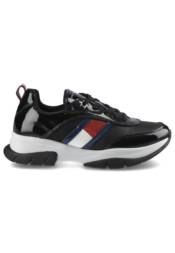 Sneakersy TOMMY HILFIGER Low Cut Lace-Up T3A4-31179-1022999 Black 999. Materiał: jeans, skóra ekologiczna, materiał. Szerokość cholewki: normalna. Styl: sportowy