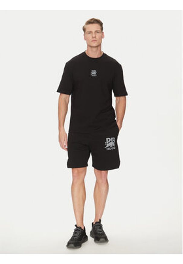 Hugo - HUGO T-Shirt Deckies_RB 50542766 Czarny Regular Fit. Kolor: czarny. Materiał: bawełna