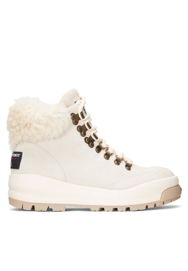 Polo Ralph Lauren Botki 804917245001 Écru. Materiał: skóra, zamsz