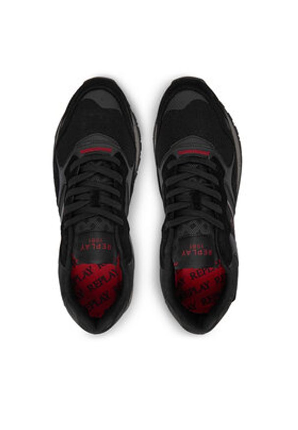 Replay - REPLAY Sneakersy GMSG6 .000.C0001T Czarny. Kolor: czarny. Materiał: materiał